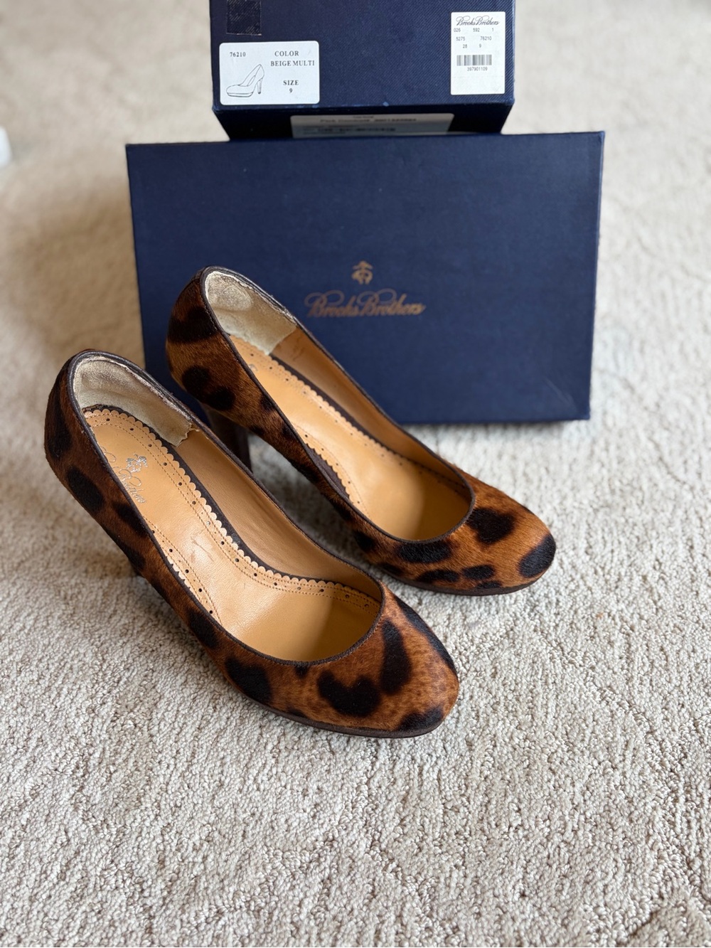 Brooks Brothers Leopard-Print Calf Hair Pumps in Brown and Black